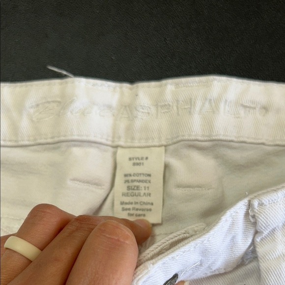 Blue Asphalt Size 11 Wet Seal Women's White Denim Jeans Style S901 - Picture 2 of 4